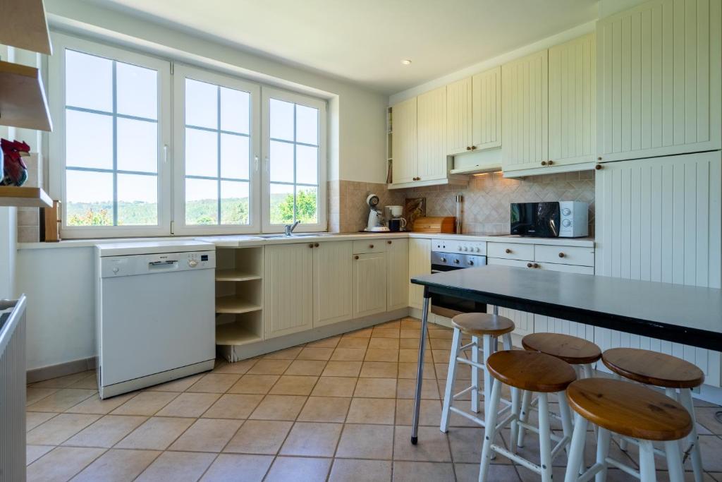 Kuchyň nebo kuchyňský kout v ubytování Au Paradis 6+2 pers villa