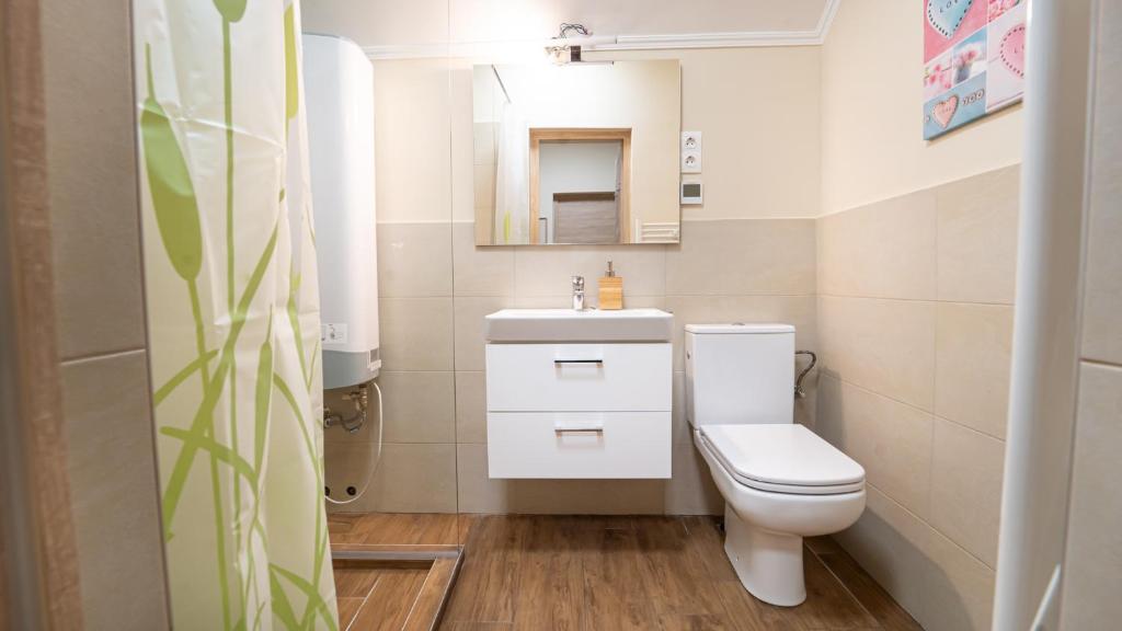 Koupelna v ubytování Palmy Home Dunakeszi