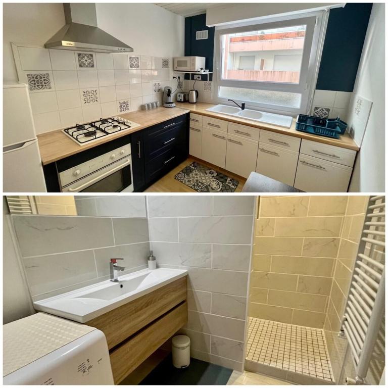Kuchyňa alebo kuchynka v ubytovaní Joli appartement proche Centre
