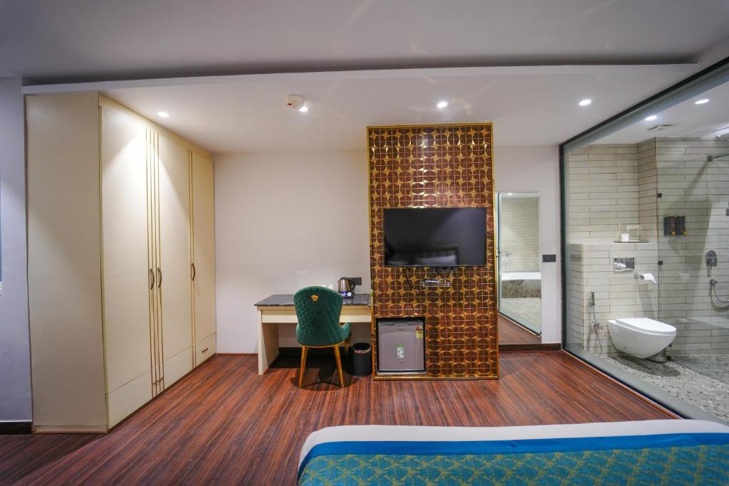Koupelna v ubytování Clay Inn Hotels, Paschim Vihar