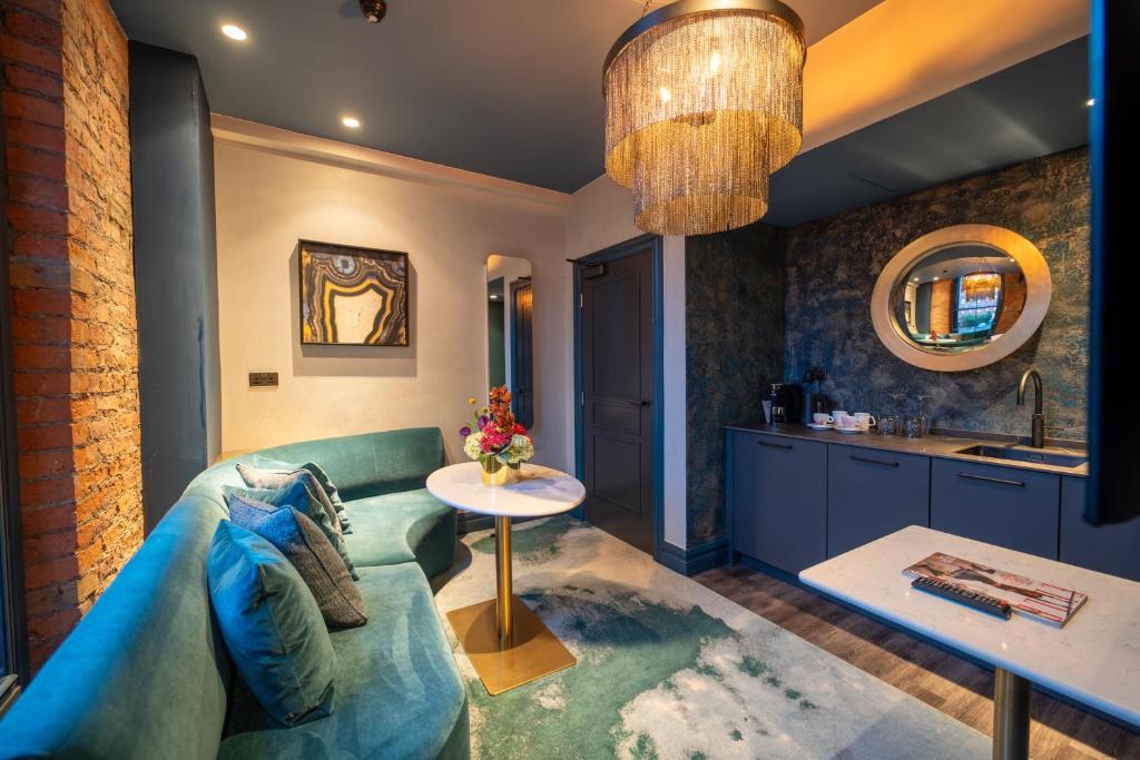 Posezení v ubytování Forty Seven Hotel Manchester, WorldHotels Crafted