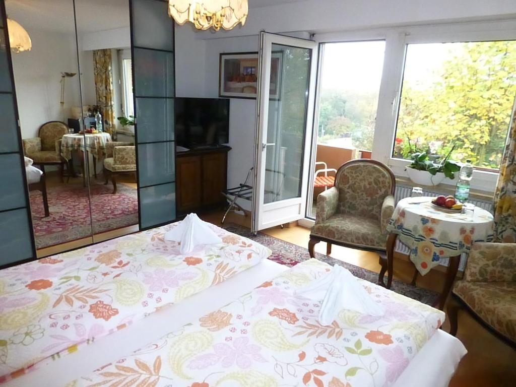 Posezení v ubytování B&B Pappelweg - 2