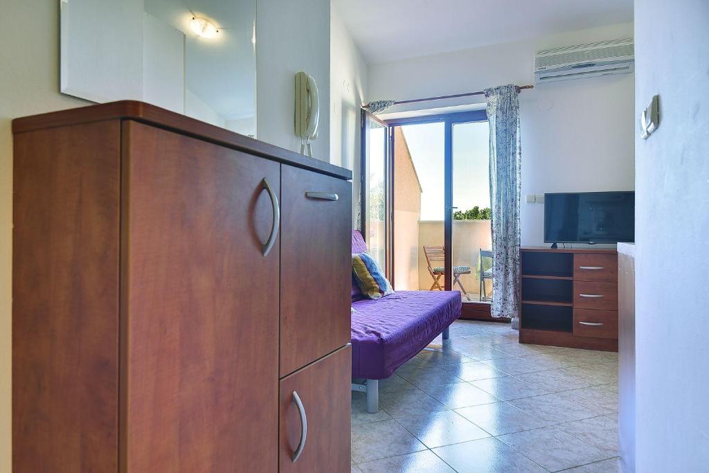 TV a/nebo společenská místnost v ubytování Apartment Malvazija