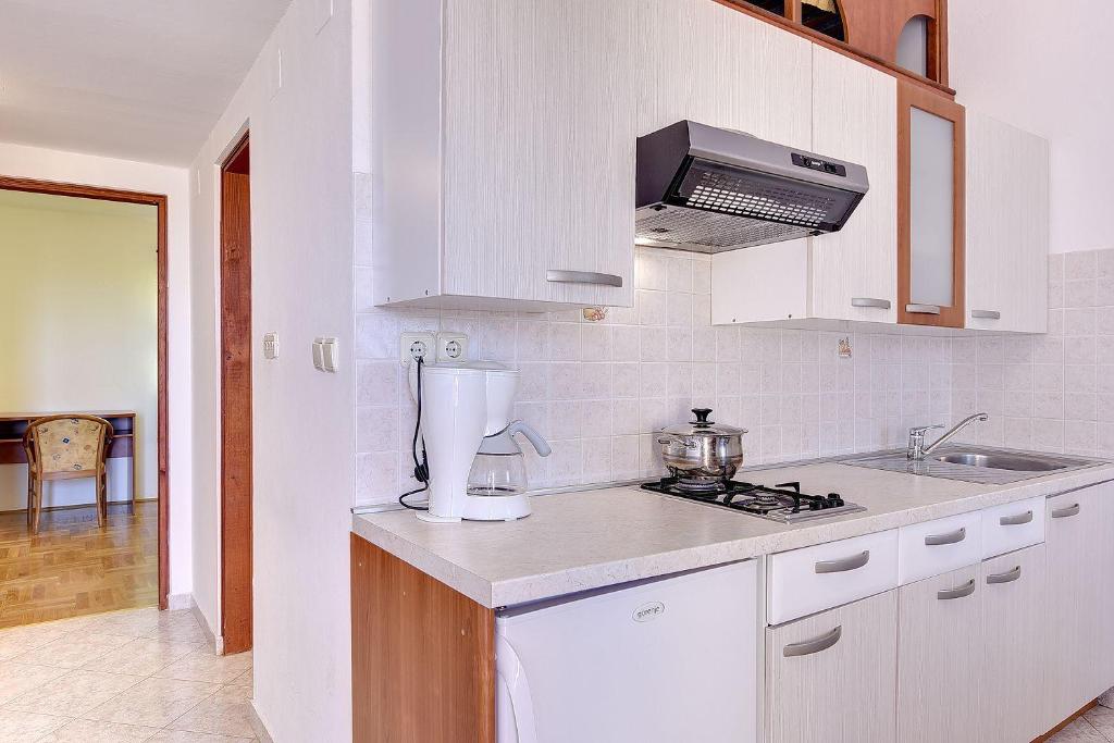 Kuchyň nebo kuchyňský kout v ubytování Apartment Malvazija