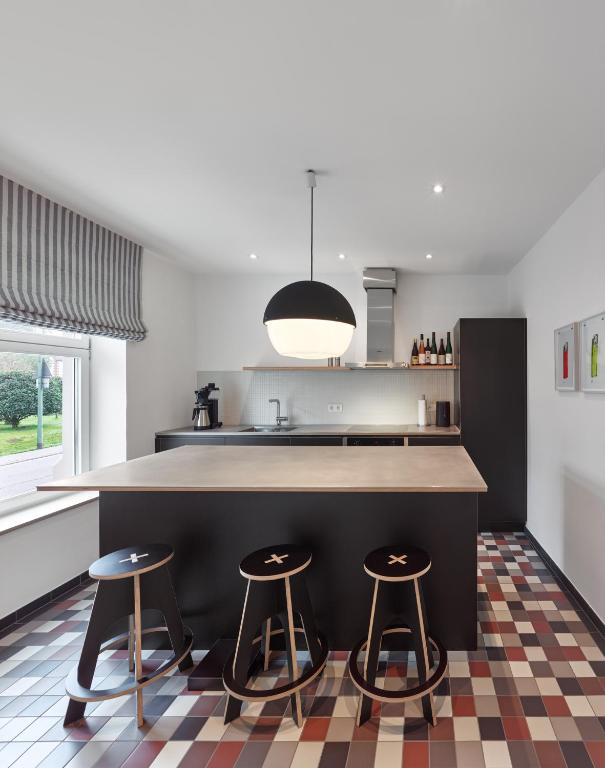 Kuchyň nebo kuchyňský kout v ubytování Gästehaus Cantzheim