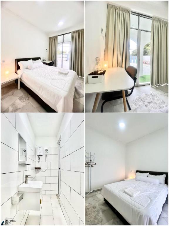 Postel nebo postele na pokoji v ubytování Three Homestay