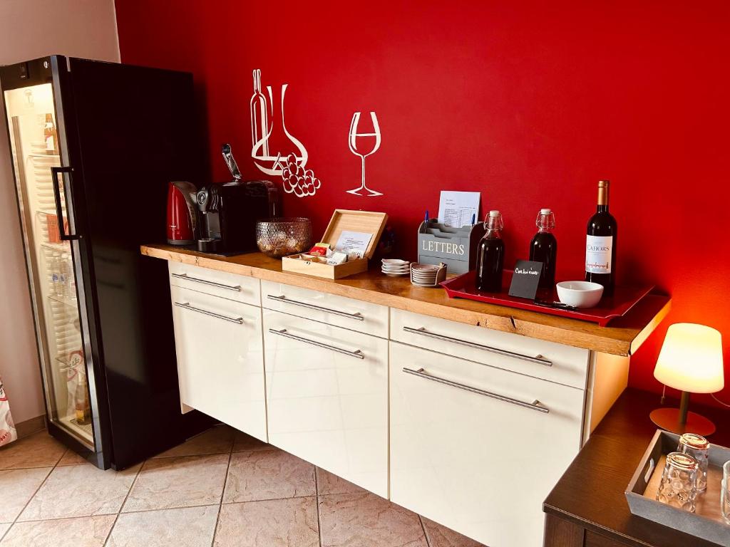 Kuchyň nebo kuchyňský kout v ubytování Taos B&B