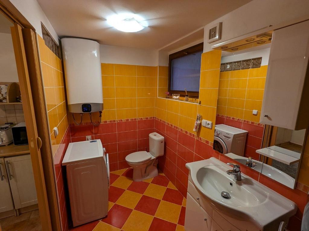 Koupelna v ubytování Apartmán Staré Město