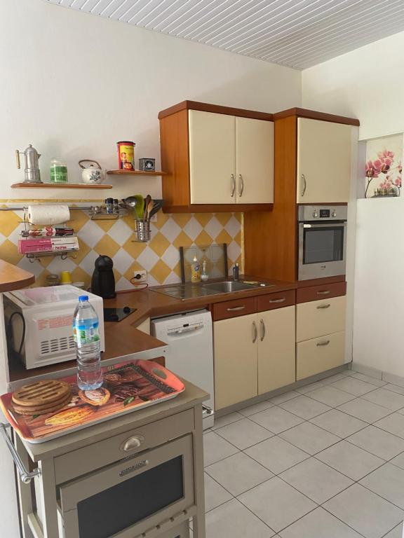 Kuchyň nebo kuchyňský kout v ubytování Bungalow Belfond Plage Pointe Marin