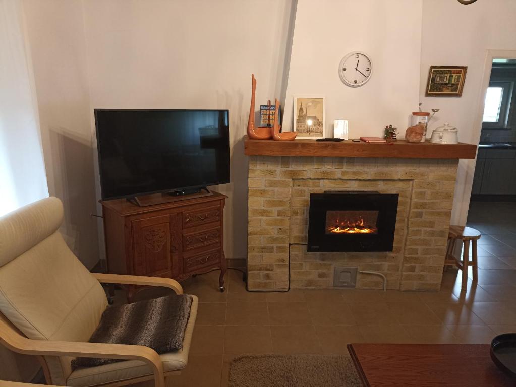 TV a/nebo společenská místnost v ubytování Valkenhof