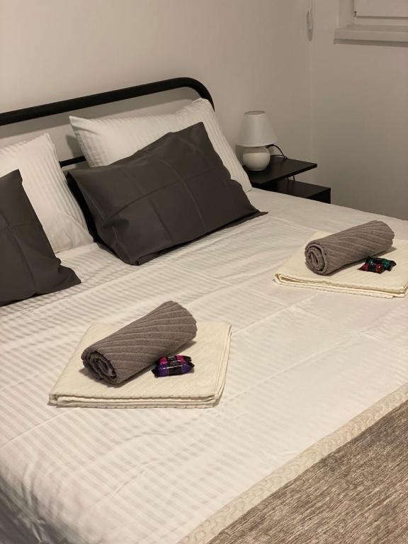 Postel nebo postele na pokoji v ubytování Apartman Alexandra