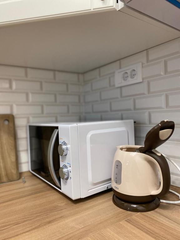 Kuchyň nebo kuchyňský kout v ubytování Apartman Alexandra