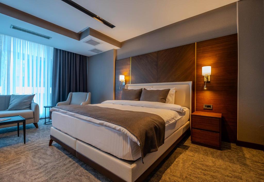 Postel nebo postele na pokoji v ubytování B'İSTANBUL HOTEL