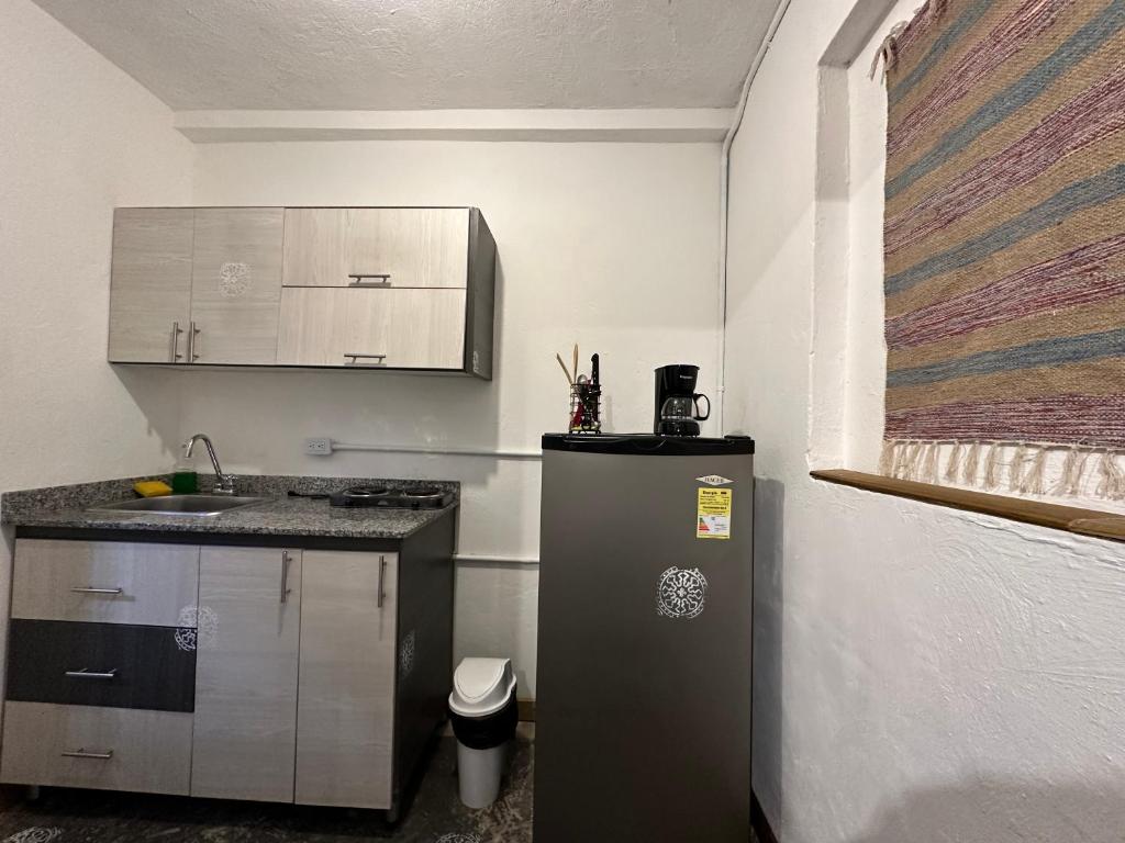 Kuchyň nebo kuchyňský kout v ubytování Hotel Casa Lucca