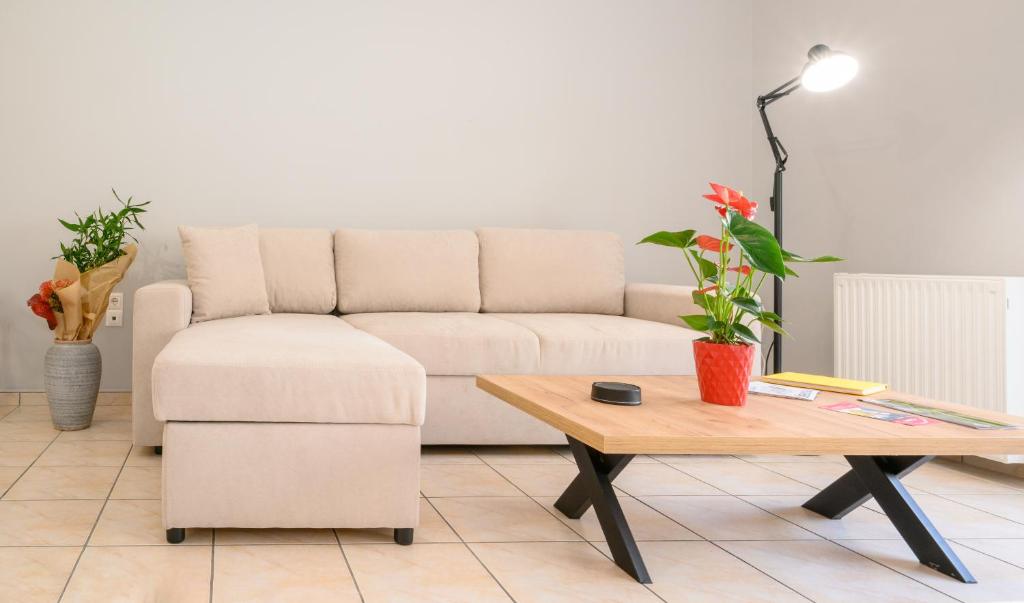 A seating area at The Skyward Flats
