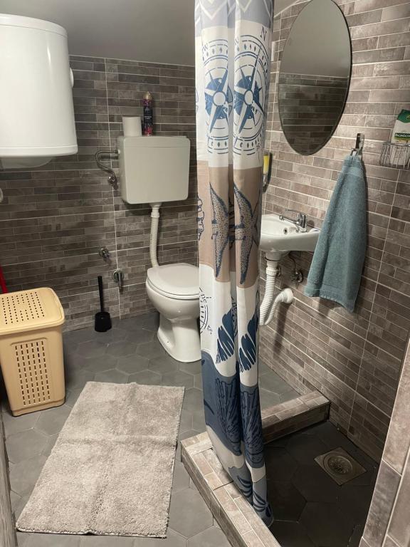 Koupelna v ubytování Apartman Una