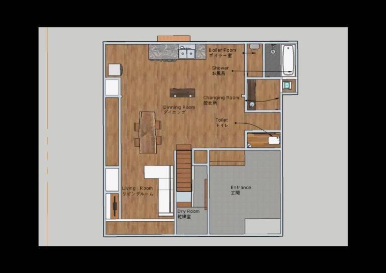Půdorys ubytování Arai Villa Myoko