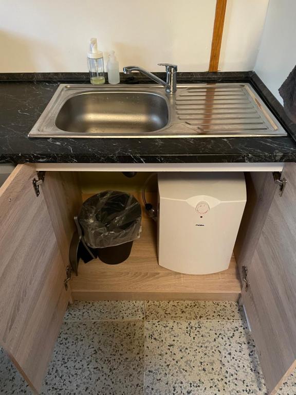 Kuchyň nebo kuchyňský kout v ubytování Chata Svoboda