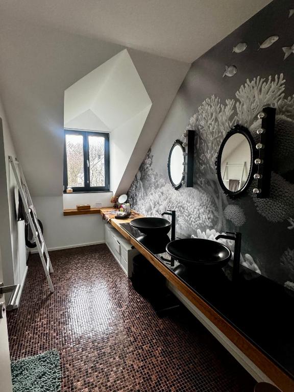 Kuchyň nebo kuchyňský kout v ubytování Trierer Heide - Architektur zum wohl fühlen