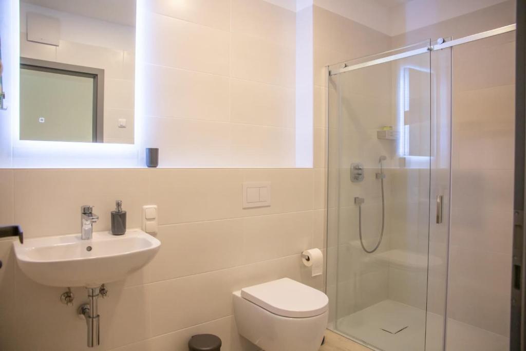 Koupelna v ubytování Hotel zur Eiche