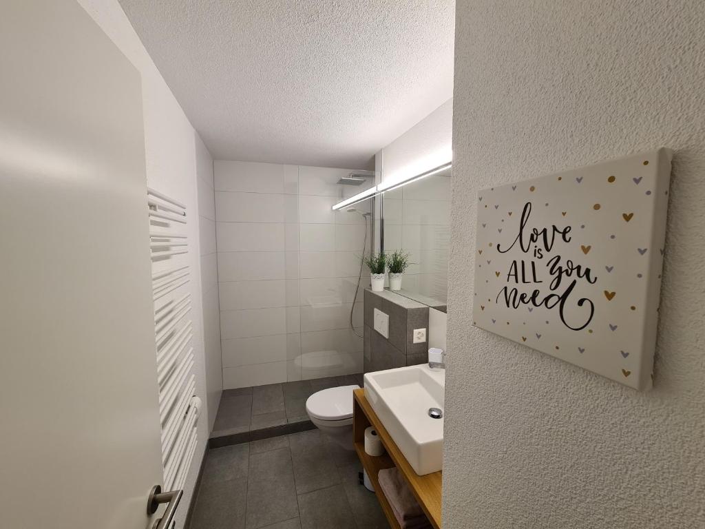 Koupelna v ubytování Haus Allod 205