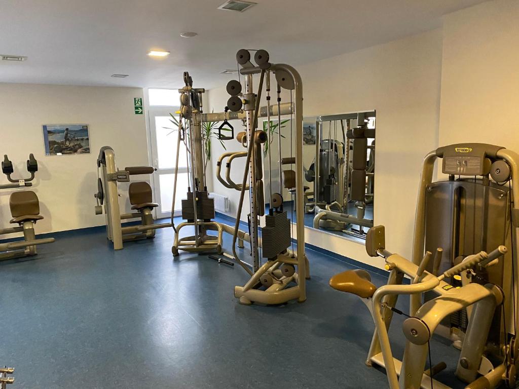 Fitness centrum a/nebo fitness zařízení v ubytování FeWo Waldsee mit Pool und Sauna inklusive