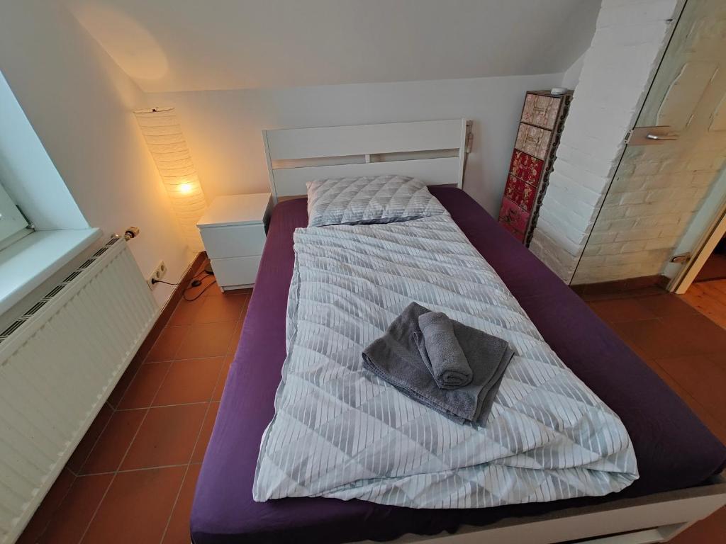 Postel nebo postele na pokoji v ubytování Gemütliches Haus mit schönem Garten