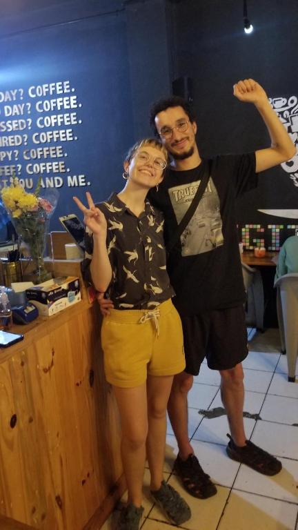 Os clientes hospedados em CoffeeBunk Hostel