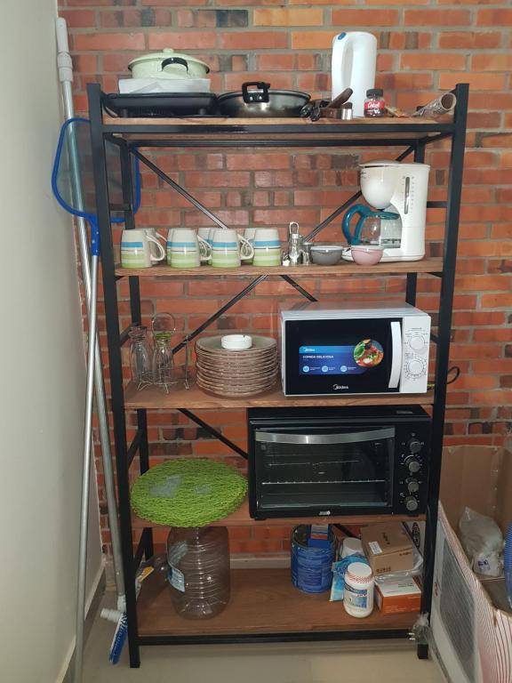 Kuchyň nebo kuchyňský kout v ubytování Quinta El Escondido