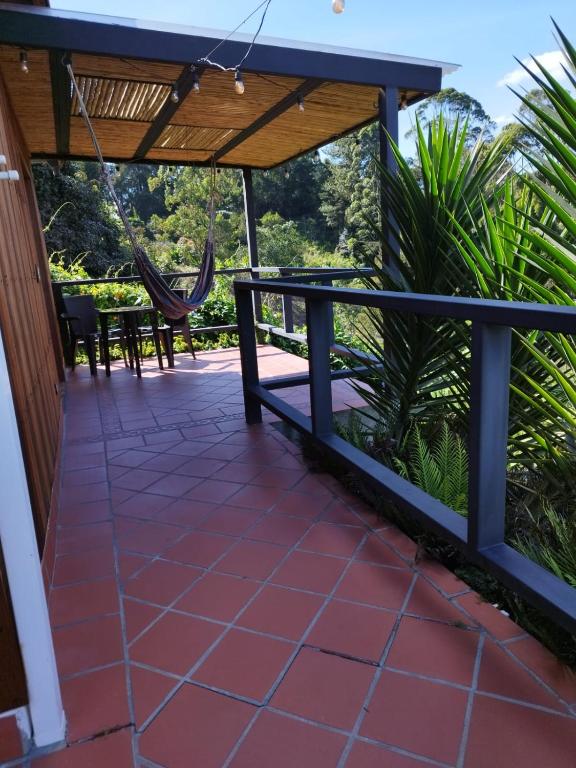 Balkón nebo terasa v ubytování San José de las bromelias