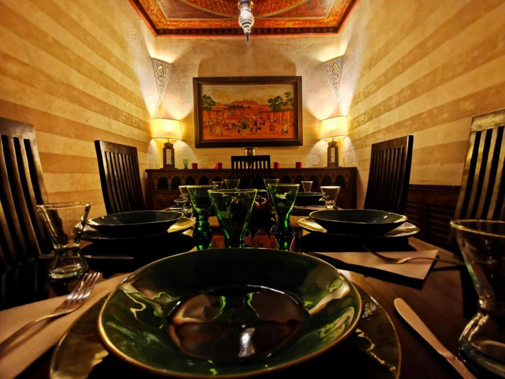 Posezení v ubytování Riad Dar Alhambra