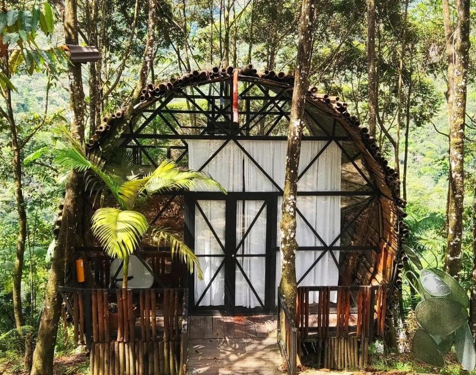 a tree house in the middle of the forest at Glamping San Luis in San Luis