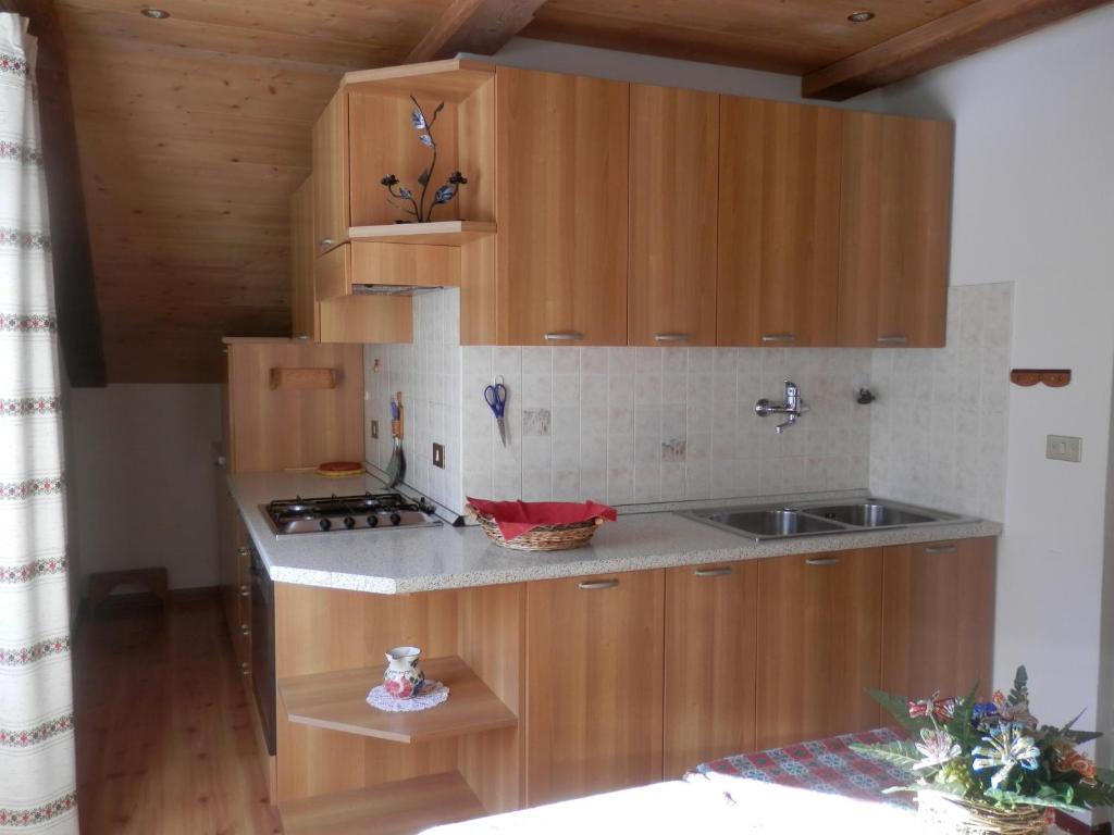 Kuchnia lub aneks kuchenny w obiekcie Appartamenti Kratter Sara