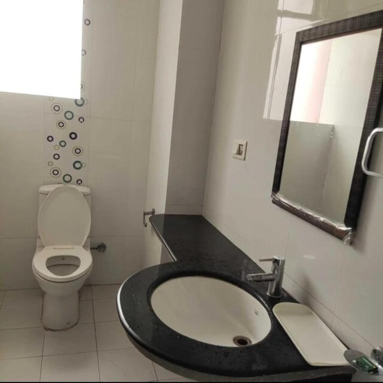 Koupelna v ubytování Hotel Kristal