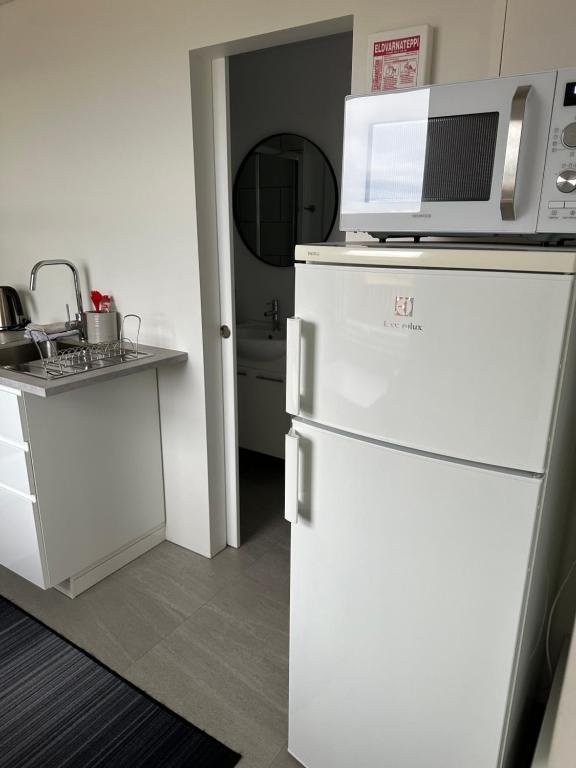 Kuchyň nebo kuchyňský kout v ubytování Sol apartment