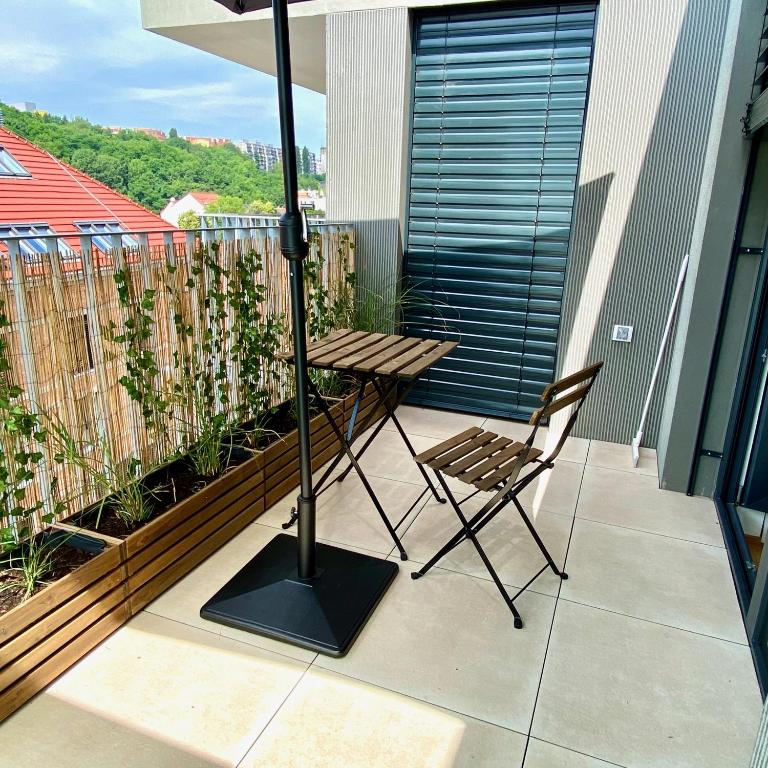 Balkón nebo terasa v ubytování room B 502