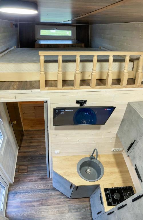 Kuchyň nebo kuchyňský kout v ubytování Tiny House Flexhome