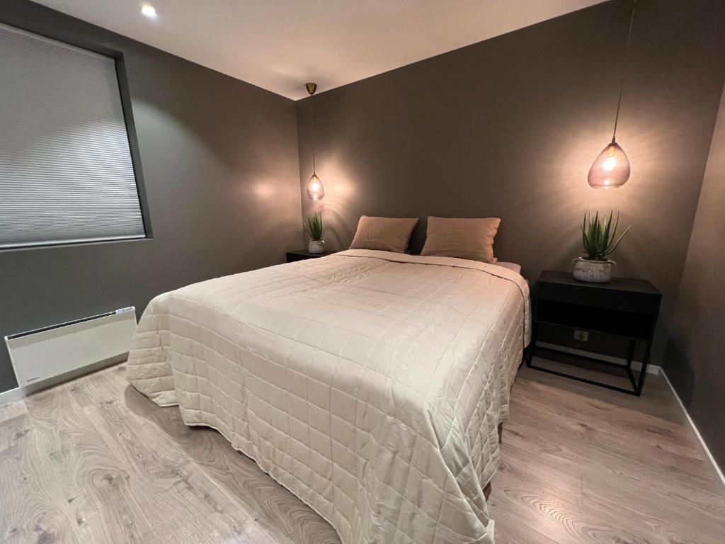 Ένα ή περισσότερα κρεβάτια σε δωμάτιο στο Lovely Apartment Close to Nature