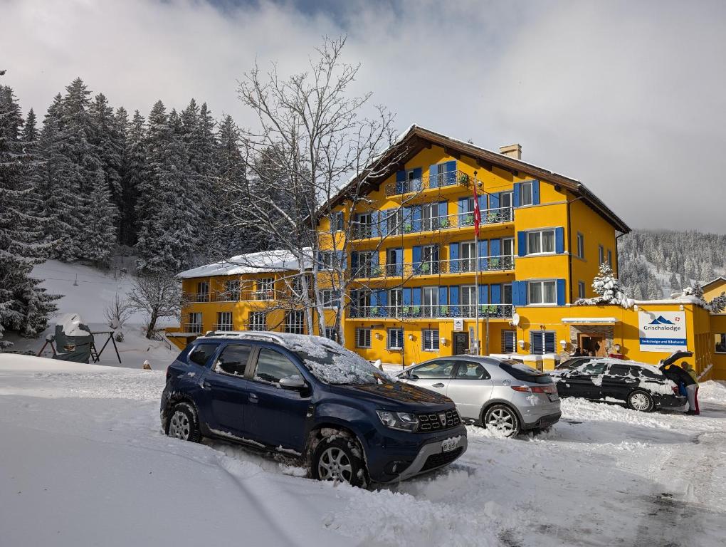 L'établissement Grischalodge das Hotel mit Bergblick seit 1929 en hiver