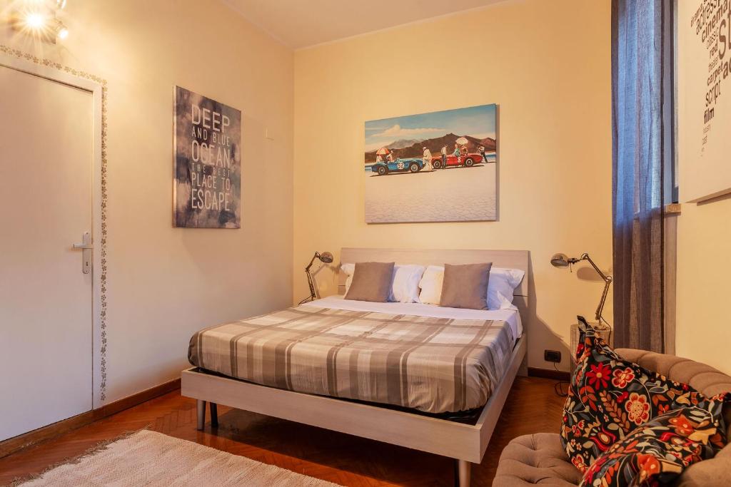 Posteľ alebo postele v izbe v ubytovaní Piazza Navona Penthouse