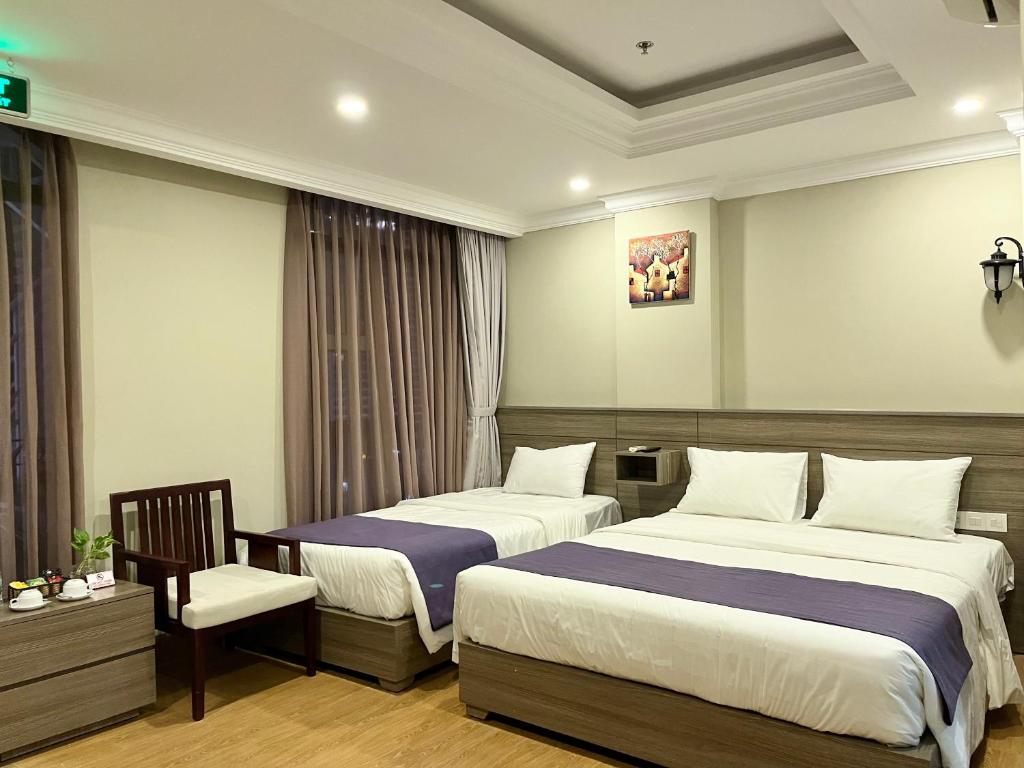 Giường trong phòng chung tại Yen Indochine