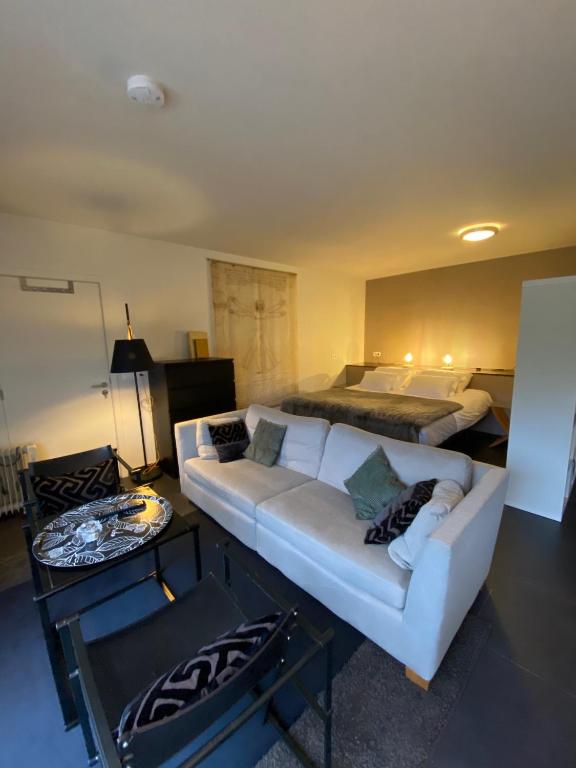 Postel nebo postele na pokoji v ubytování Studio & Appartement au Lac