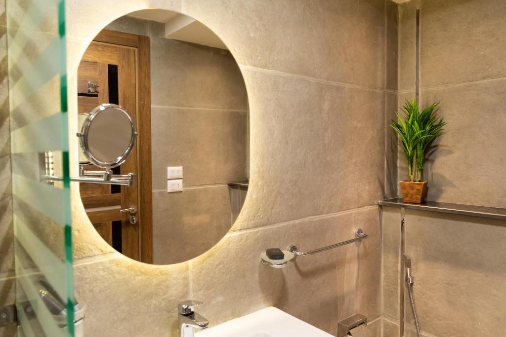 Koupelna v ubytování Nile Club hotel