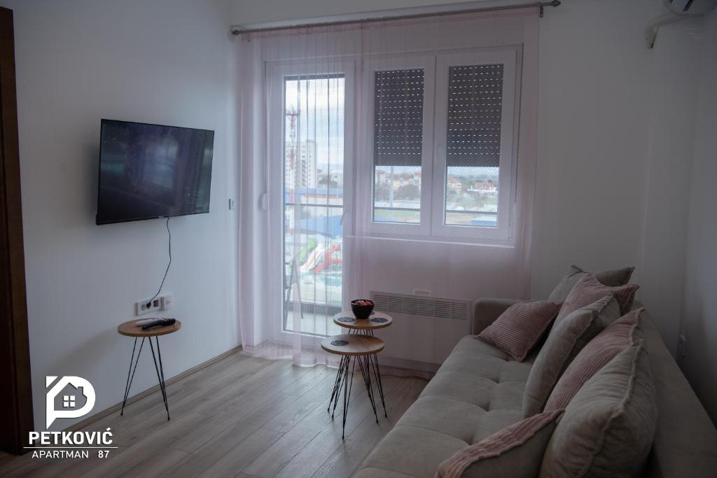 TV a/nebo společenská místnost v ubytování Petković apartmani 87