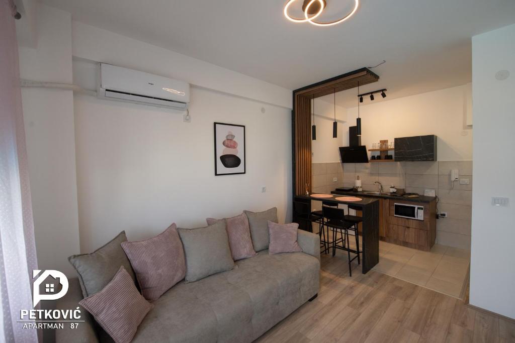 Kuchyň nebo kuchyňský kout v ubytování Petković apartmani 87
