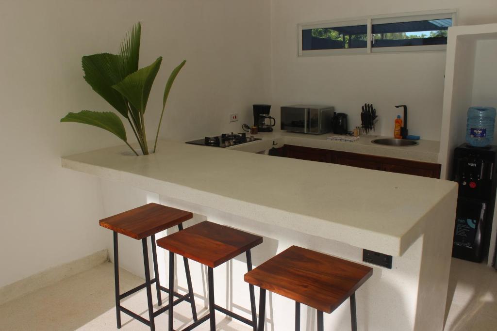 Kuchyň nebo kuchyňský kout v ubytování Trio Villas Watamu
