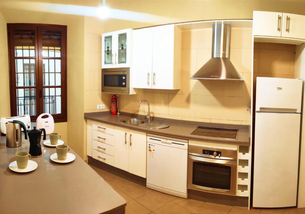 Kuchyň nebo kuchyňský kout v ubytování Apartamento Familiar Juramento