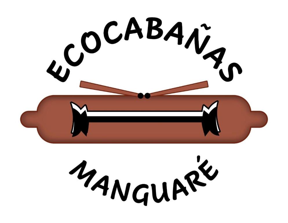 eine Vektorillustration eines Schildes für ein Restaurant mit Essstäbchen in der Unterkunft Ecocabañas Manguare in Puerto Nariño