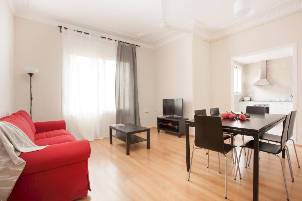 Χώρος καθιστικού στο Apartment Mirland Barcelona