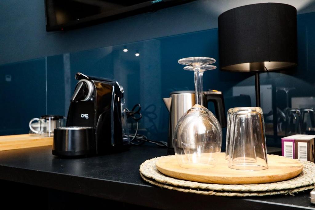 Příslušenství pro přípravu čaje a kávy v ubytování Once apartments